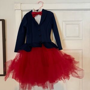 Elegant Red and Blue Kids Costume